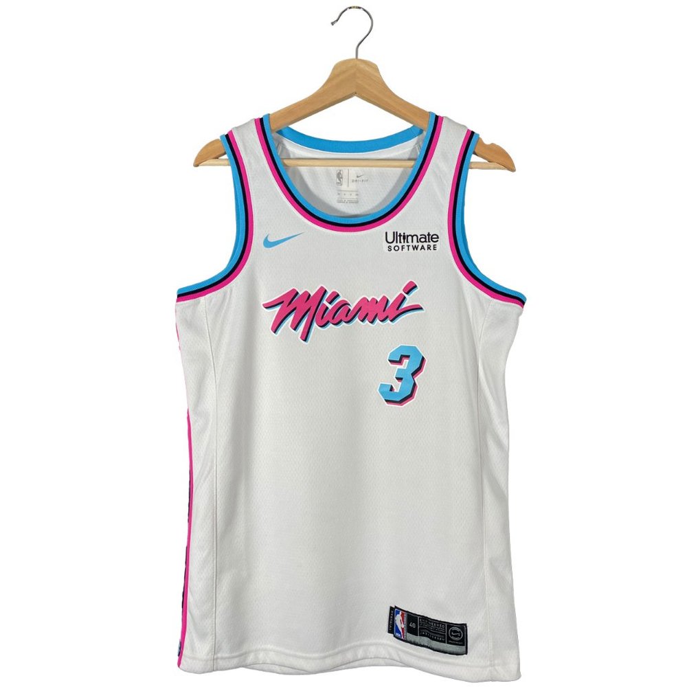 Nike Miami Heat City Edition Dwayne Wade Jersey mens size small - Printed